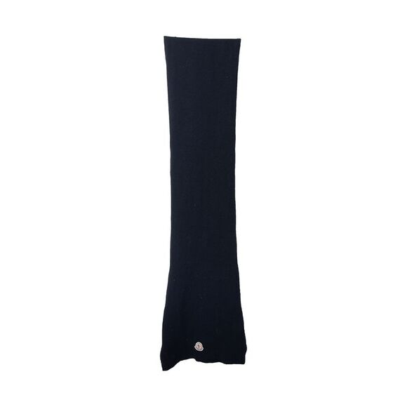 Moncler Ribbed Scarf in Black Wool - Picture 1 of 6